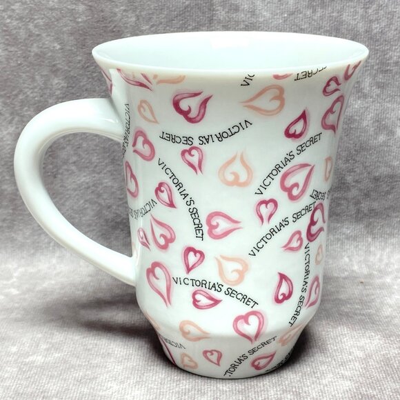 Victorias Secret Heart Print Coffee Mug Romantic Collectible Drinkware 12oz - Picture 5 of 10